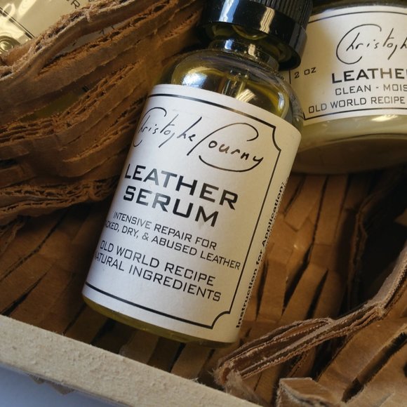 New Christophe Pourny Shoe Care Kit Leather All Natural Serum Tonic Cream - Picture 4 of 6